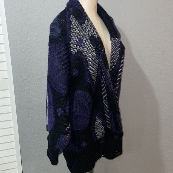 Vintage 1988 Gallery Women’s Chunky Mohair Blend Cardigan size S w/tag & receipt - Picture 4 of 10
